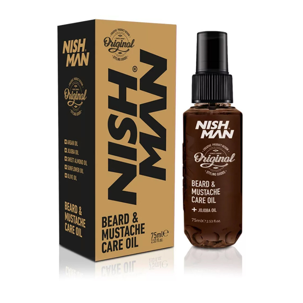 Nish Man Szakáll és bajusz ápoló olaj - 75 ml