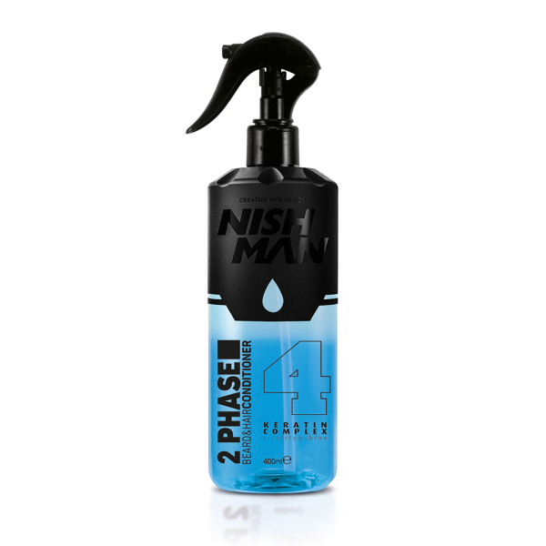 Nish Man 2 Fázisú Haj- és Szakállkondicionáló, Keratin Complex - 400 ml