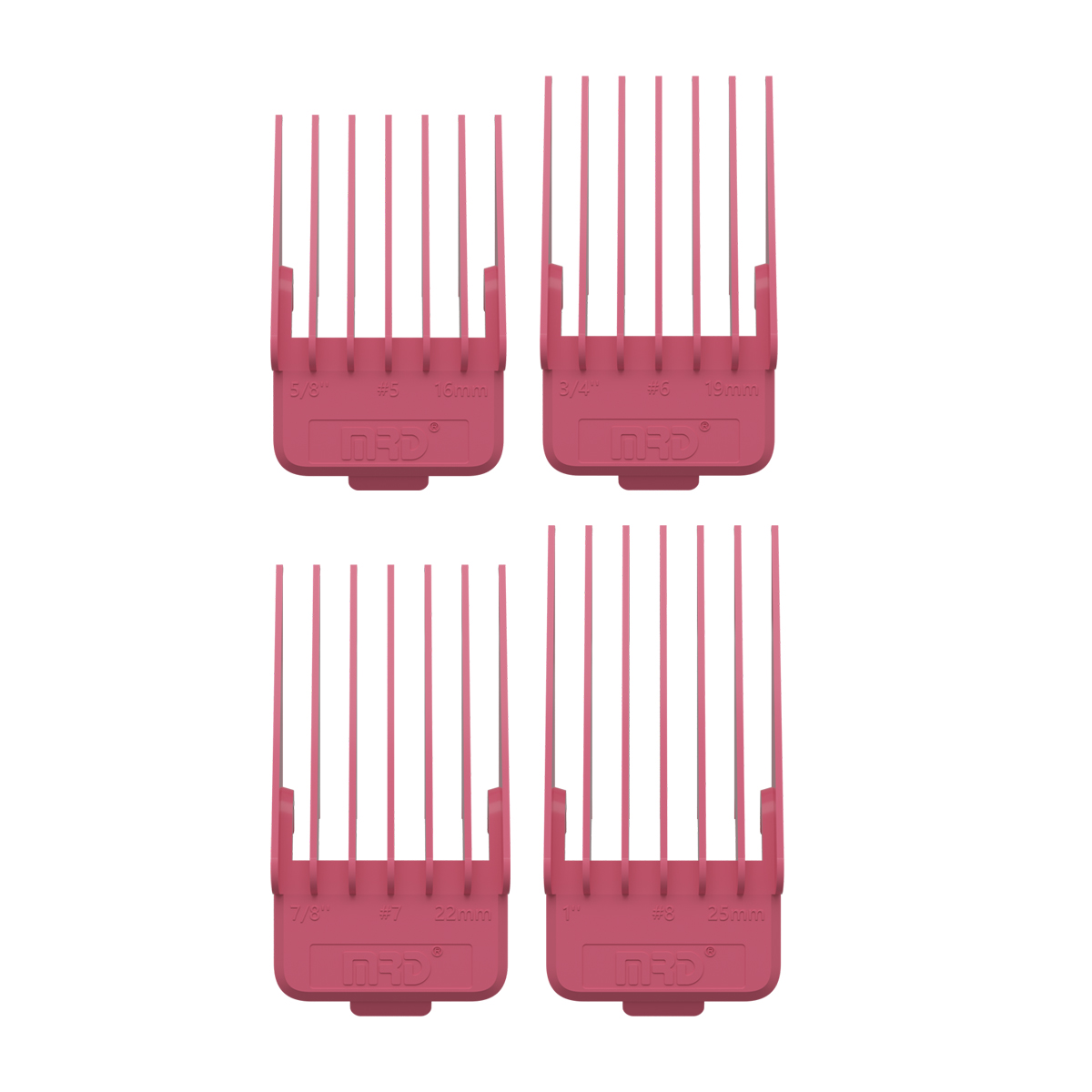 MRD Pro Guard toldófésű szett (16mm, 19mm, 22mm, 25mm), pink