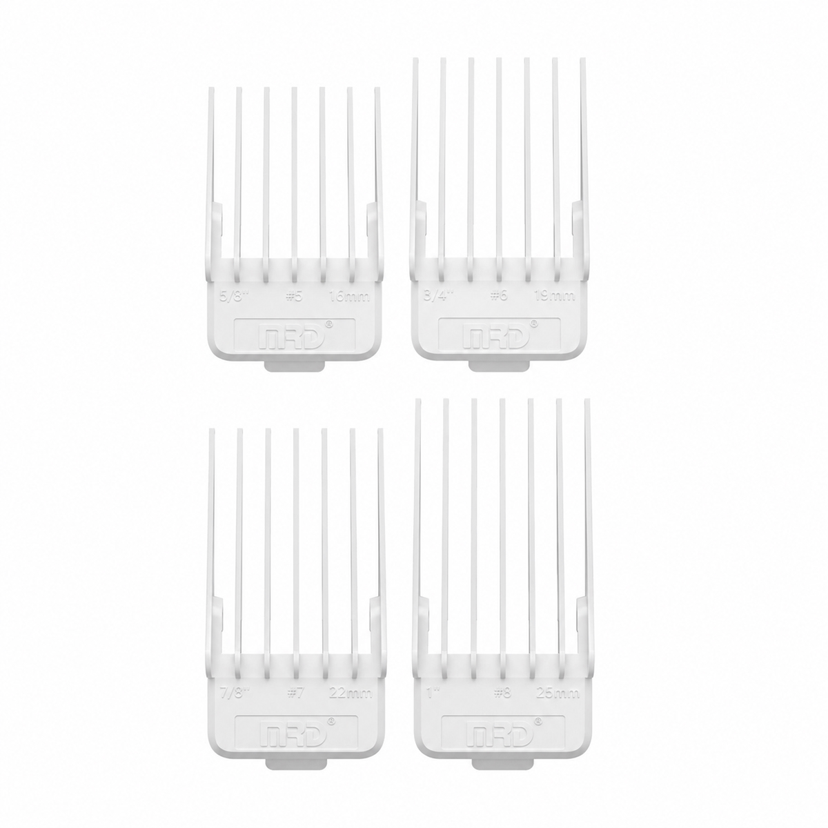 MRD Pro Guard toldófésű szett (16mm, 19mm, 22mm, 25mm), fehér
