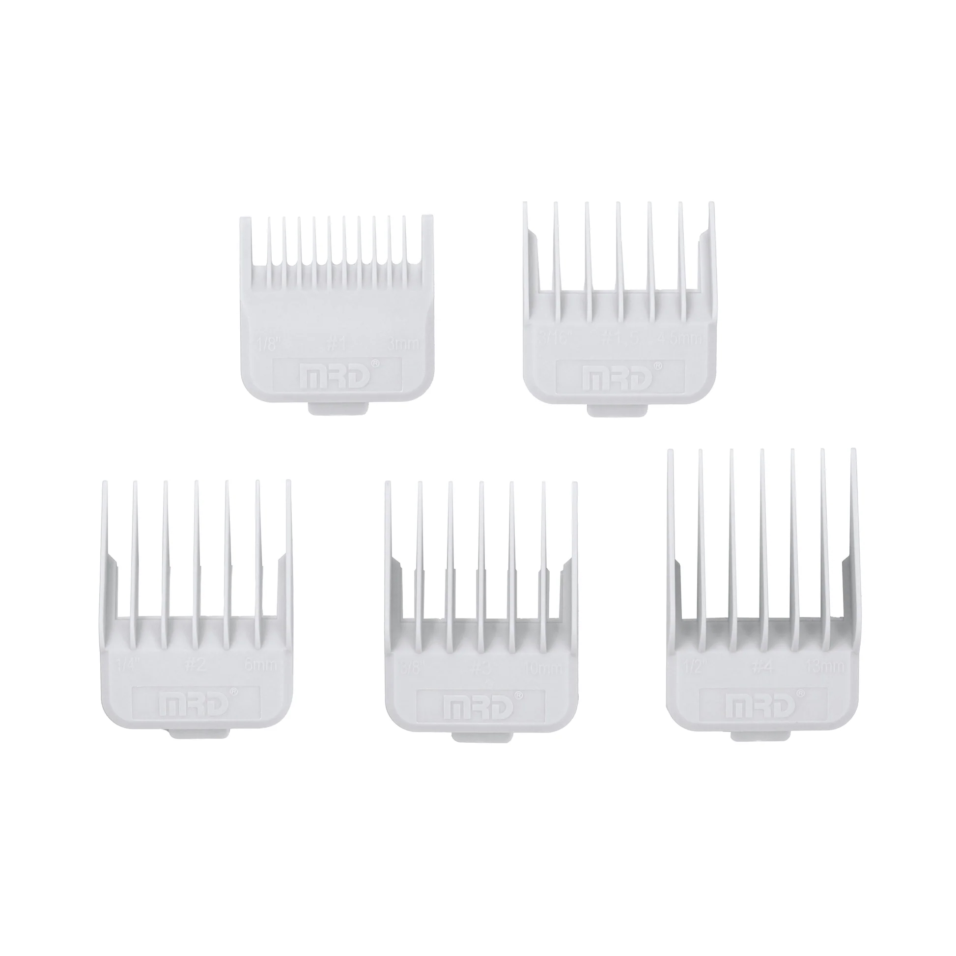MRD Pro Guard toldófésű szett (3mm, 4.5mm, 6mm, 10mm, 13mm), fehér